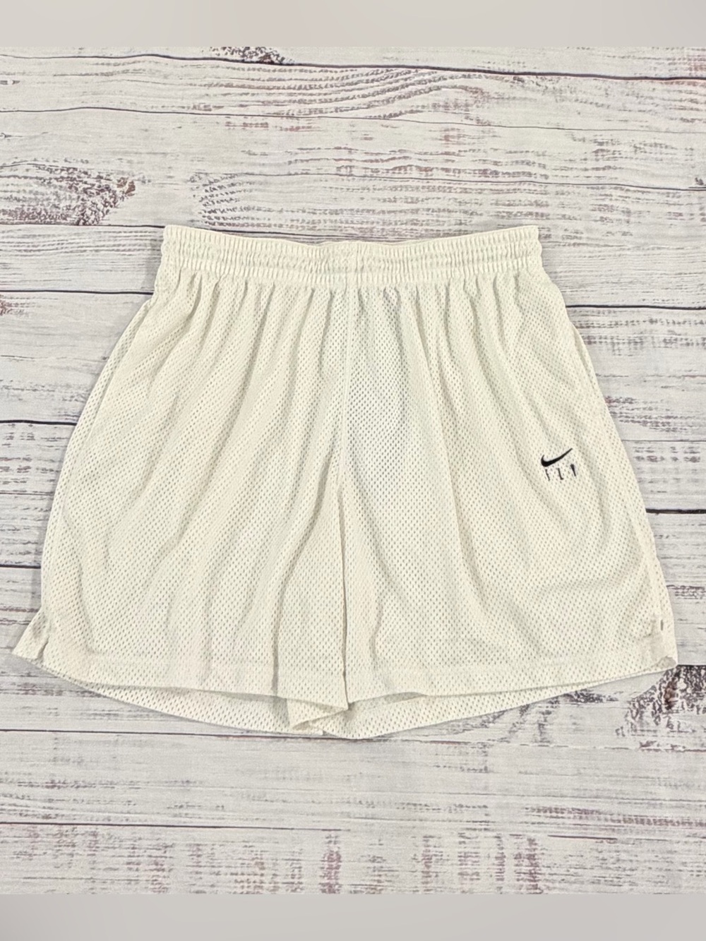 Womens Nike Swoosh Fly Mesh White Dri-Fit Basketball Shorts Size XL